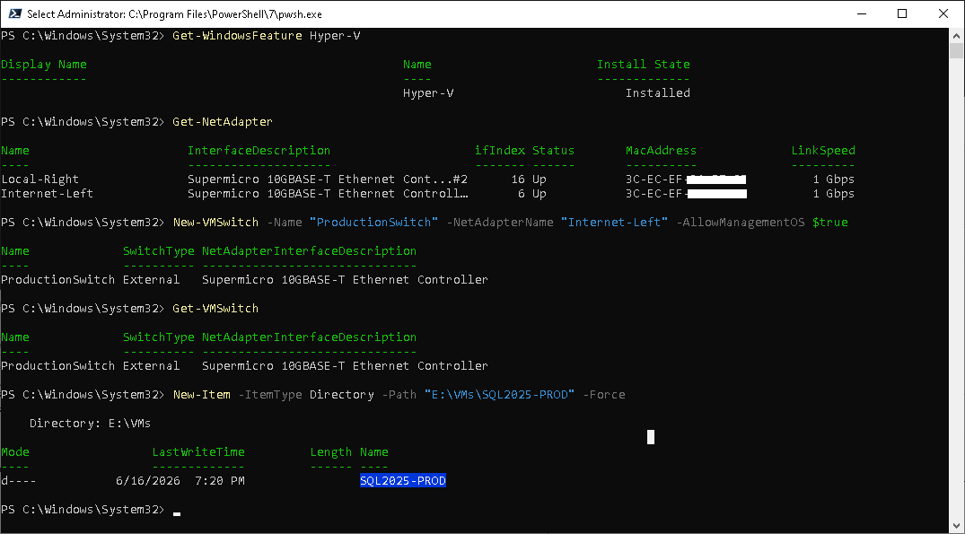 Install Windows Server VM from scratch